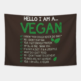 Hello, I'm A Vegan Tapestry
