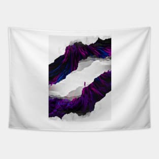 Purple Electric Butterfly Isolation Tapestry