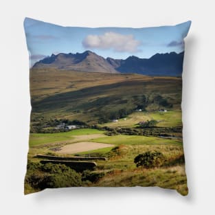 Looking towards the Black Cuillins - Isle of Skye, Scotland Pillow