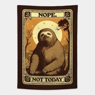 Not Today Sloth - Retro Style Design Tapestry