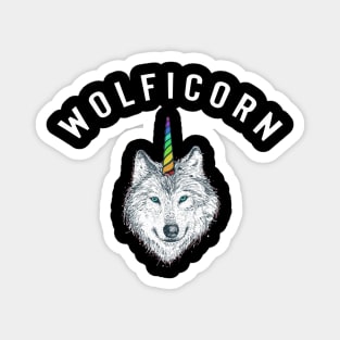 Wolficorn Wolf Unicorn Halloween Magnet