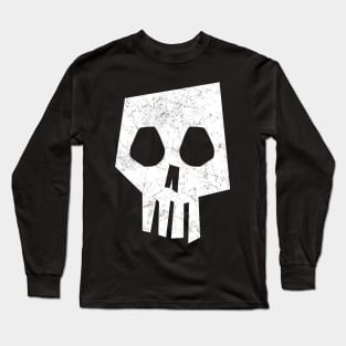 Teeshirtpalace Baseball Face Skeleton Skull Long Sleeve Shirt