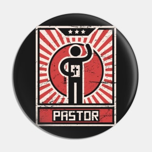 Vintage PASTOR Propaganda Style Poster Pin