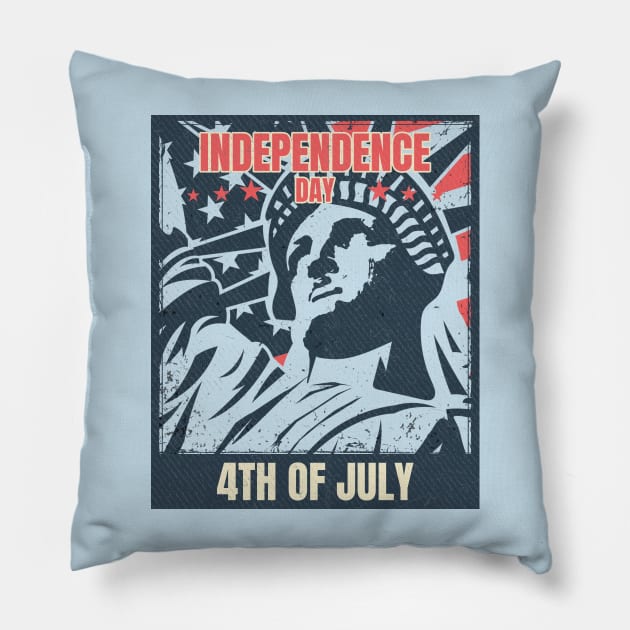 fourth of july Pillow by Tee-Short