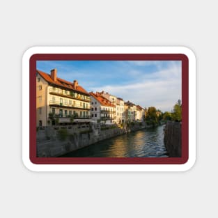 Ljubljanici River in Ljubljana, Slovenia Magnet