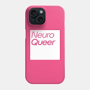 NeuroQueer White Block Logo Phone Case