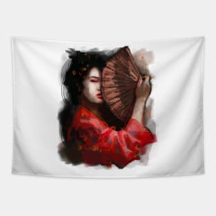 Geisha of Japan - Girl With Kimono Tapestry