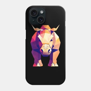 Low Poly Rhino Phone Case