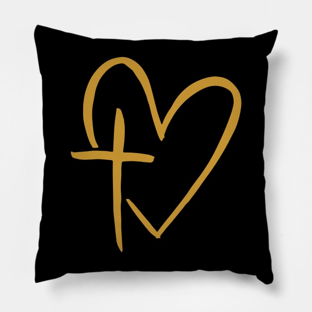 Jesus Cross Pillow by HobbyAndArt