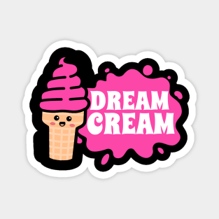 Ice Cream Cone Kawaii Cute Face Magnet