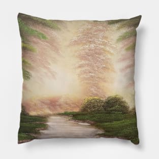 Tranquil Wooded Stream Pillow