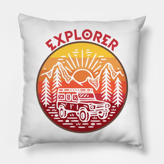 EXPLORER Pillow by Juan726