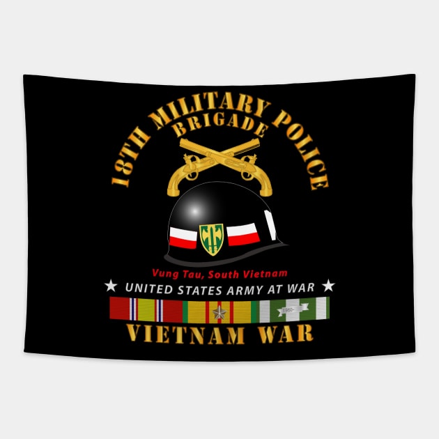 18th MP Brigade - Helmet -  Vietnam w SVC Tapestry by twix123844