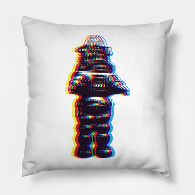 Forbidden Planet - 3 Colors Pillow by lldesigns