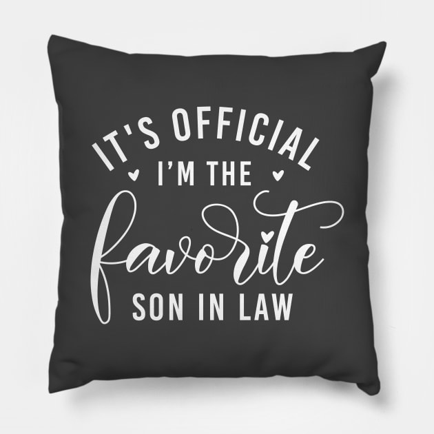 My Son In Law Is My Favorite Child Funny Family Humor Groovy Pillow by Rosemat