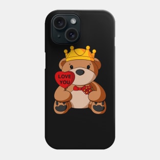 I Love You Valentine Teddy Bear Phone Case