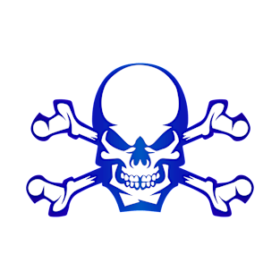 Danger Skull (blue) T-Shirt