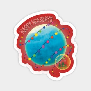 Happy Holidays - Christmas Lights Magnet