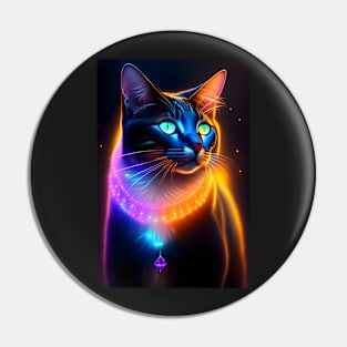 Black Cat - Modern digital art Pin