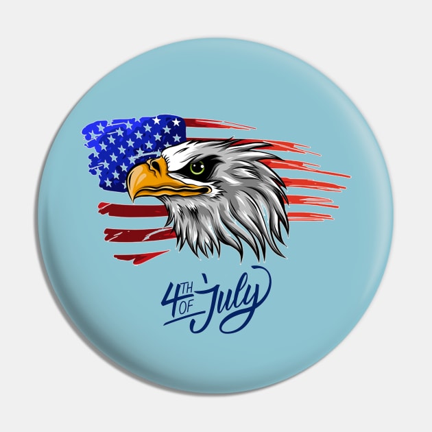 American Eagle Flag Patriotic Graphic 4th of July Pin by sayed20