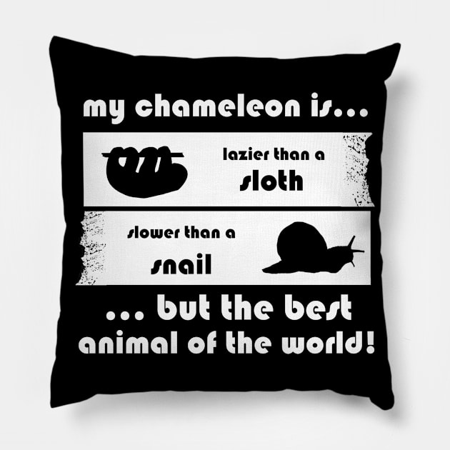 Chameleon Iguana Zoo lizard funny saying Pillow by FindYourFavouriteDesign