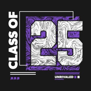 Class of 2025 Urban Streetwear // Graduation Class of '25 Purple T-Shirt