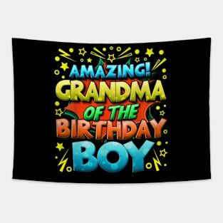 Grandma Of The Birthday Boy Matching Family Grandma Party Tapestry