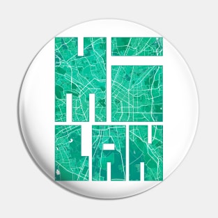 Milan, Italy City Map Typography - Watercolor Pin