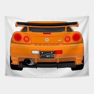 GTR R34 ORANGE Tapestry