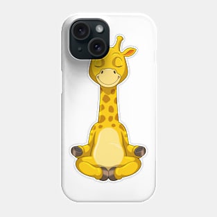 Giraffe at Yoga Meditation Phone Case