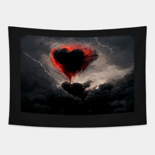 Broken Heart in the Clouds /  Broken Hearts Unwind Designs Tapestry