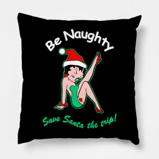 Be Naughty Betty Boop Christmas Pillow