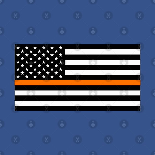 Thin Orange Line American Flag by Scar