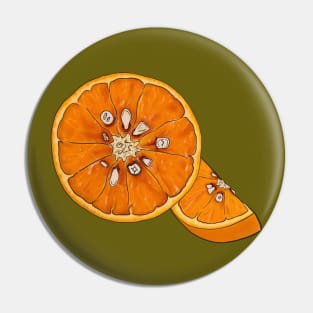 Oranges Inside With Teeths Pin