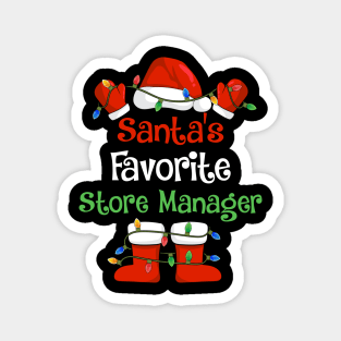 Santa's Favorite Store Manager Funny Christmas Pajamas Magnet