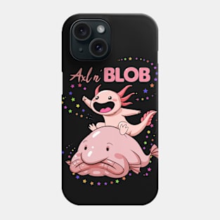 Axolotl and Blob Fish Cute Adventures Phone Case