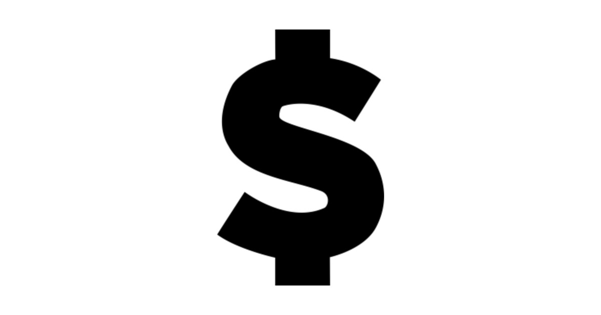 Limited Edition Exclusive Simple Money Symbol By Crosinmemadesign - 