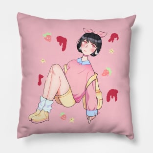 strawberry girl Pillow