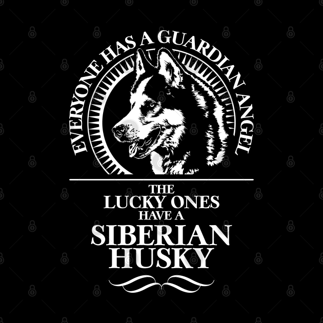 Siberian Husky dog Guardian Angel sled dog saying by wilsigns