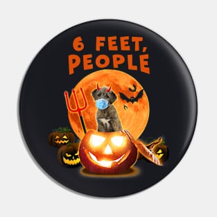 6 Feet, People Irish Wolfhound Dog With Mask Halloween Pin