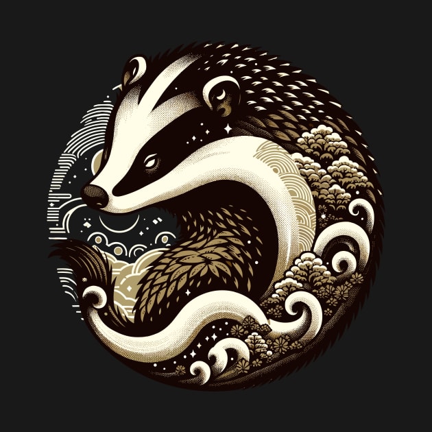 Mujina the Badger - Enigmatic Japanese Folk Art by SakuraInsights