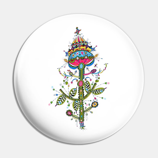 Art Flower Pin by AdrianaStore