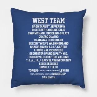 WEST TEAM --- East/West College Football Bowl Pillow