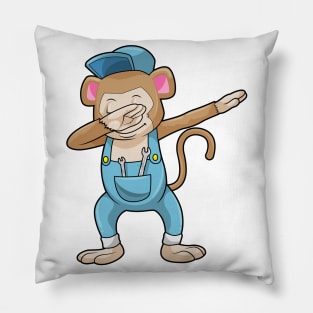 Monkey as Mechanic at Hip Hop Dance Dab Pillow