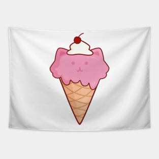 Cherry Meow Ice Cream Tapestry