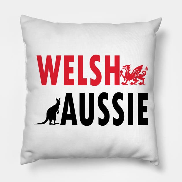 Welsh Aussie (for light backgrounds) Pillow by honeythief