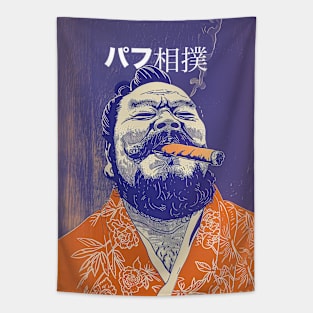 Puff Sumo in Japanese: Smoking a Fat Robusto Cigar Tapestry