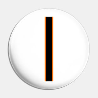 Luton Town Retro Home 1977 -78 White and Orange White Black Bars Pin