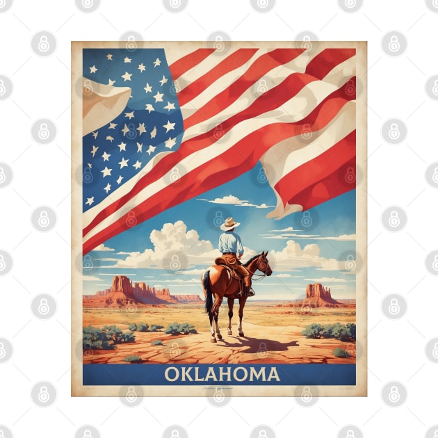 Oklahoma United States of America Tourism Vintage Poster by TravelersGems