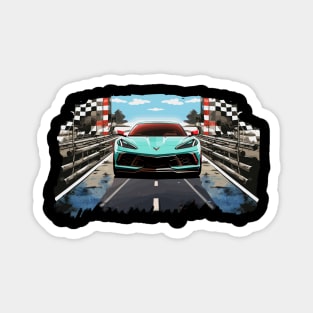 Cacti C8 Corvette Racecar Supercar Sports Car C8 Magnet